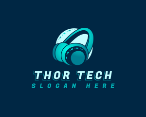 Tech Studio Headphone logo design