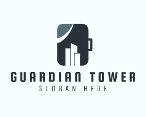 Professional Tower Suitcase logo design