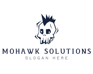 Mohawk - Mohawk Halloween Skull logo design