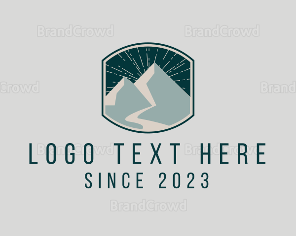 Hipster Mountain Outdoors Logo