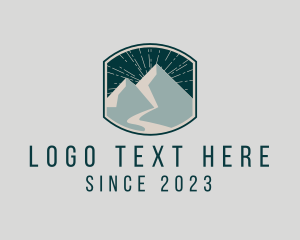 Hipster Mountain Outdoors logo design