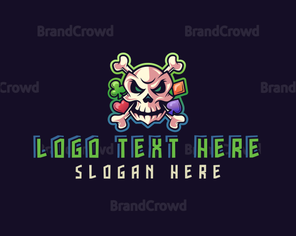 Skull Casino Gambling Logo