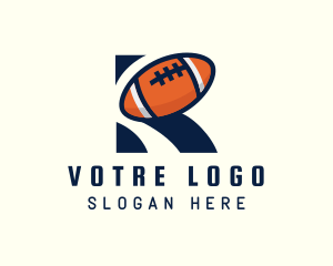 American Football Letter R Logo