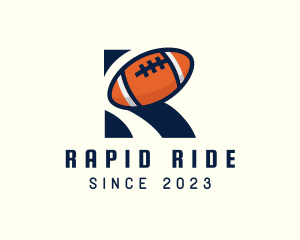 American Football Letter R logo design