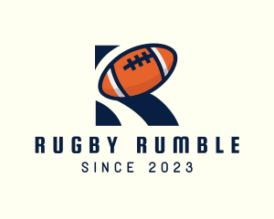 Rugby - American Football Letter R logo design