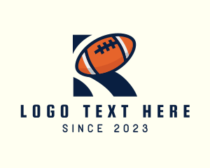 Tourney - American Football Letter R logo design
