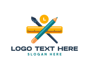 Student School Pencil Logo