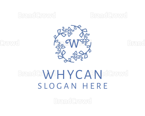 Wreath Flower Wedding Logo