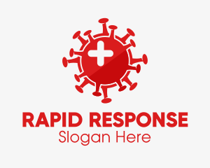 Paramedic - Red Medical Virus logo design