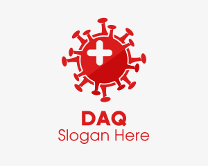 First Aid - Red Medical Virus logo design