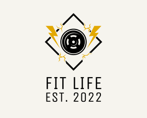 Lightning Fitness Gym  logo design