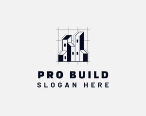 Building Plan Architecture logo design