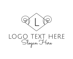 Letter - Ram Horn Zodiac Sign logo design