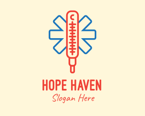 Medical Clinic Thermometer  Logo