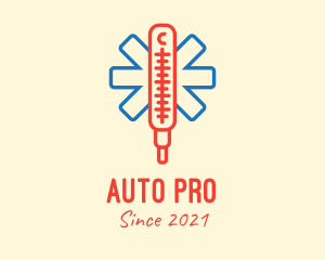 Defibrillator - Medical Clinic Thermometer logo design