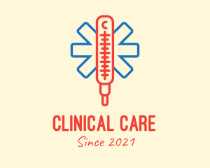 Clinical - Medical Clinic Thermometer logo design