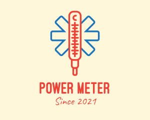 Meter - Medical Clinic Thermometer logo design
