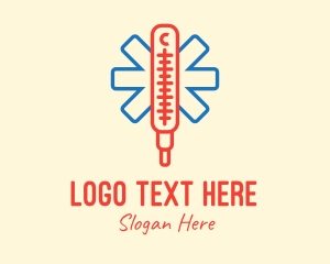 Medical Clinic Thermometer  Logo