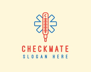 Medical Clinic Thermometer  logo design