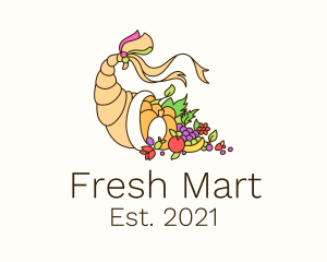 Supermarket - Fresh Harvest Basket logo design