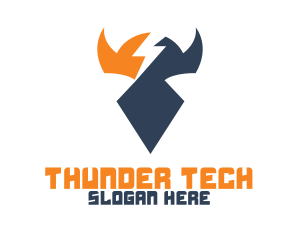 Thunder - Thunder Bolt Mask logo design