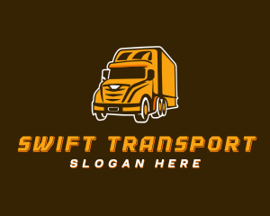 Express Transport Truck logo design