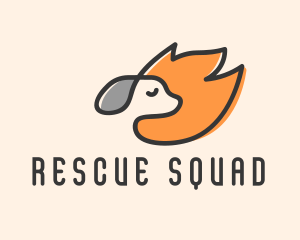 Dog Fire Rescue logo design
