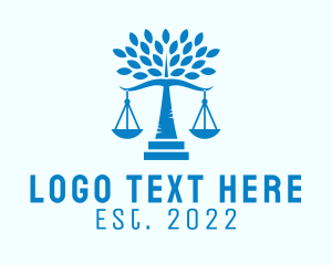 Judicial - Blue Tree Law Firm logo design