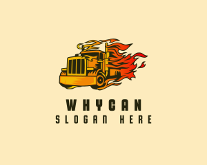 Cargo - Fast Flaming Cargo Truck logo design