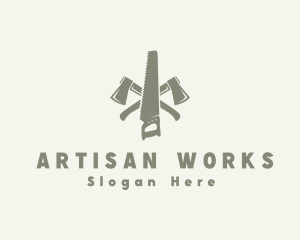 Craftsman - Saw Axe Carpentry logo design