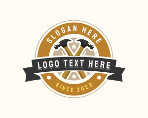 Renovation - Hammer Renovation Construction logo design