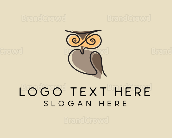 Swirly Doodle Owl Logo