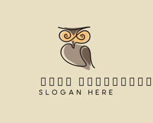 Owl - Swirly Doodle Owl logo design