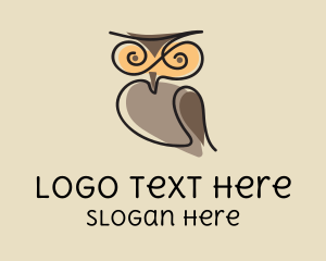 Wise - Swirly Dizzy Owl logo design