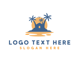 Lodging - Beach House Island Vacation logo design