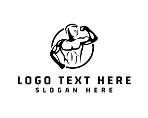 Bodybuilder - Bicep Flex Muscle logo design