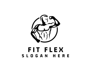 Bicep Flex Muscle logo design