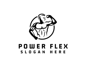 Bicep Flex Muscle logo design