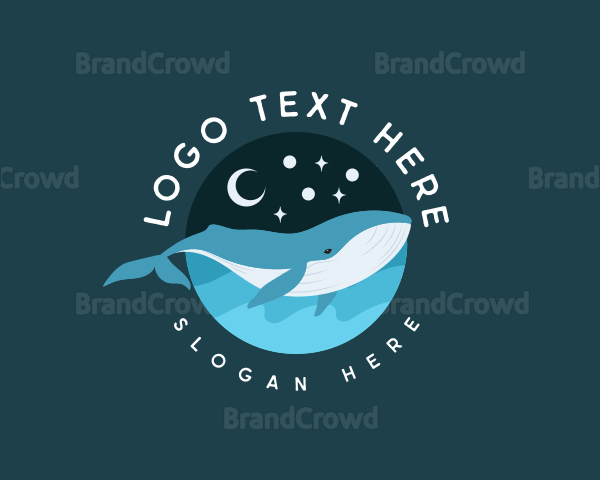 Dreamy Night Whale Logo