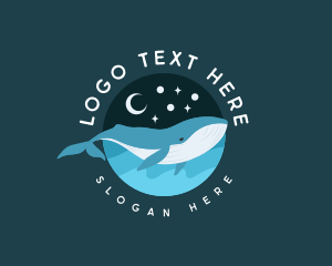 Aquatic - Dreamy Night Whale logo design