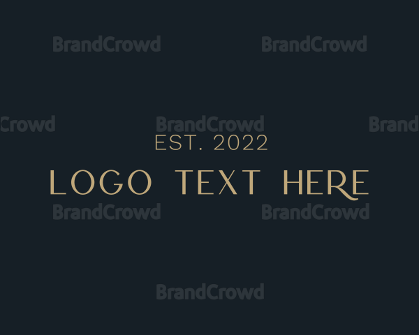 Elegant Gold Wordmark Logo
