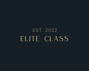 First Class - Elegant Gold Wordmark logo design