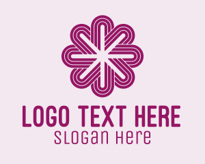 Organic Products - Modern Purple Flower logo design