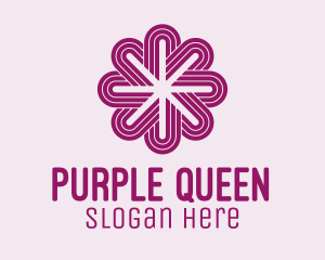 Modern Purple Flower  logo design