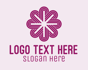 Modern Purple Flower  Logo