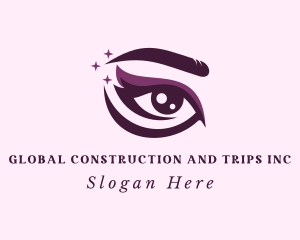 Cosmetics - Purple Eye Makeup logo design