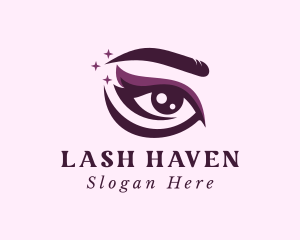 Purple Eye Makeup logo design