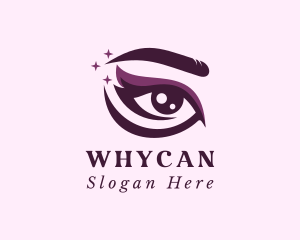 Eyebrow - Purple Eye Makeup logo design