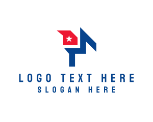 National - Cuba Star Flag logo design