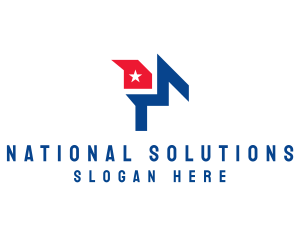 National - Cuba Star Flag logo design